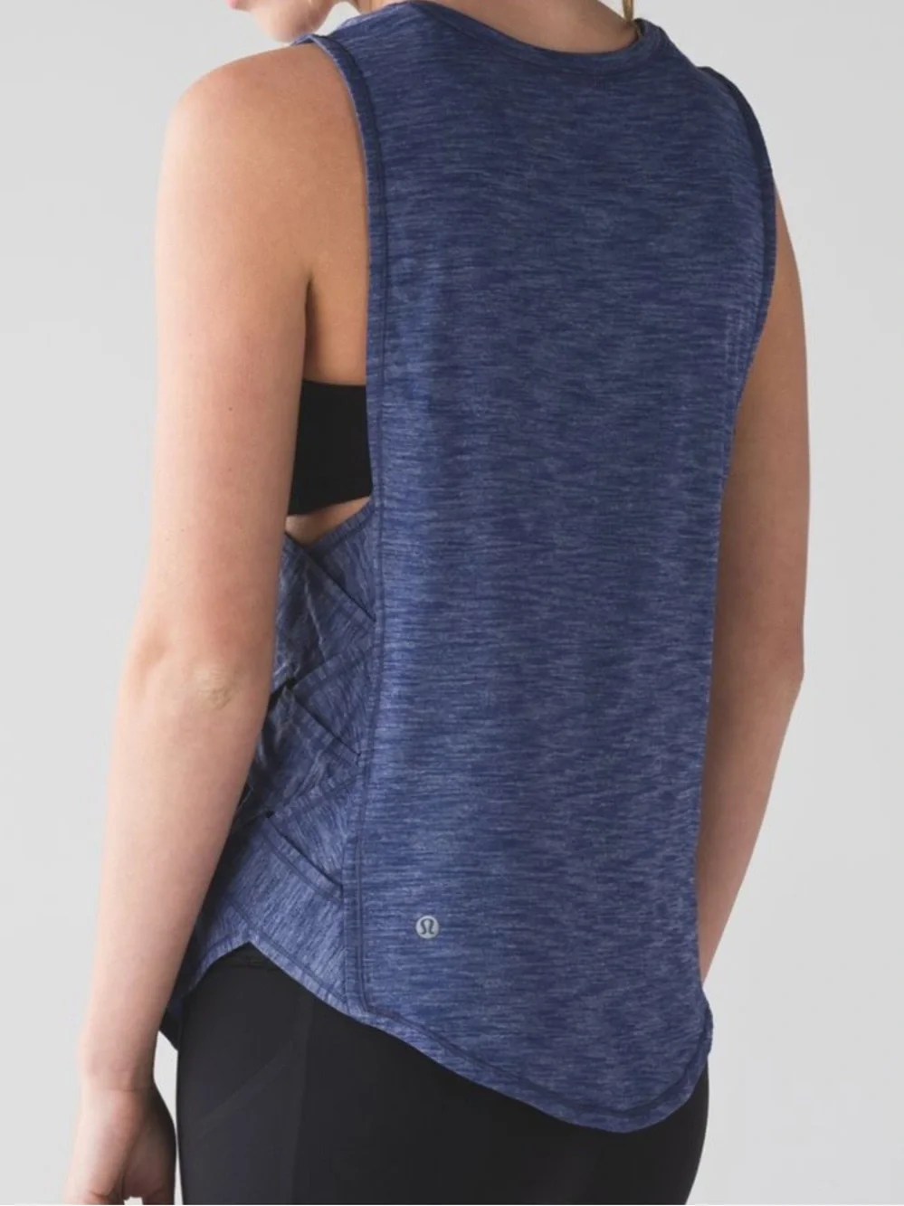 EUC Lululemon Women’s Var-City Muscle Tank Top Heathered Hero Blue Size 8